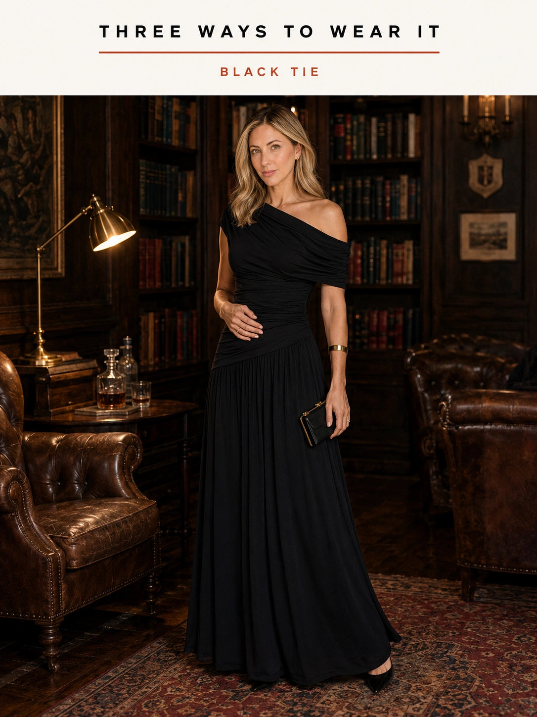 Deauville Ruched One-Shoulder Maxi Dress