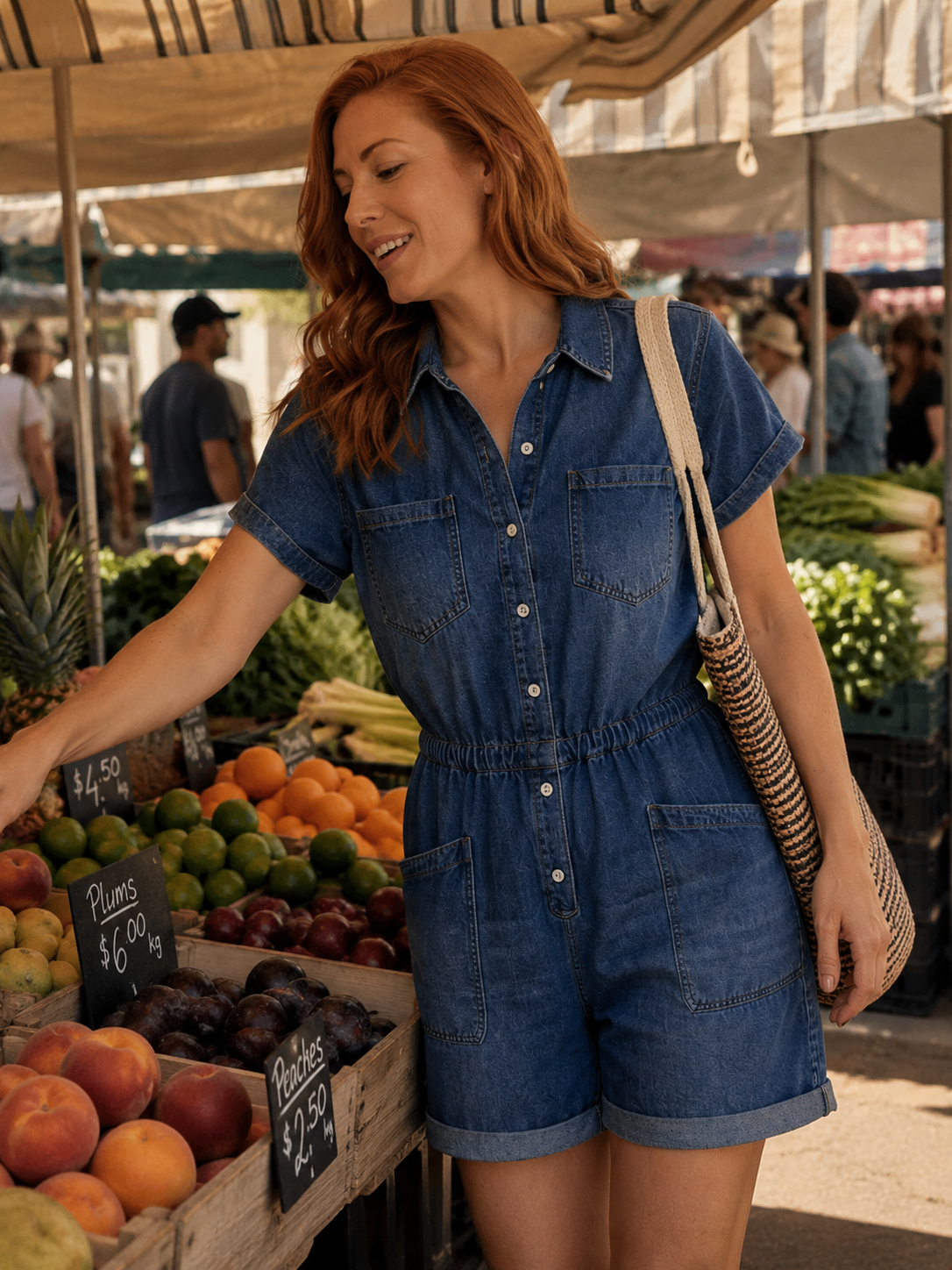 Byron Denim Utility Romper Jumpsuit