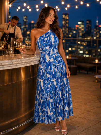 Capri One-Shoulder Petal Dress