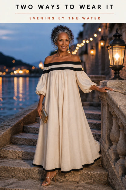 Santorini Off-Shoulder Maxi Dress