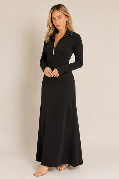 Newport Quarter-Zip Maxi Dress