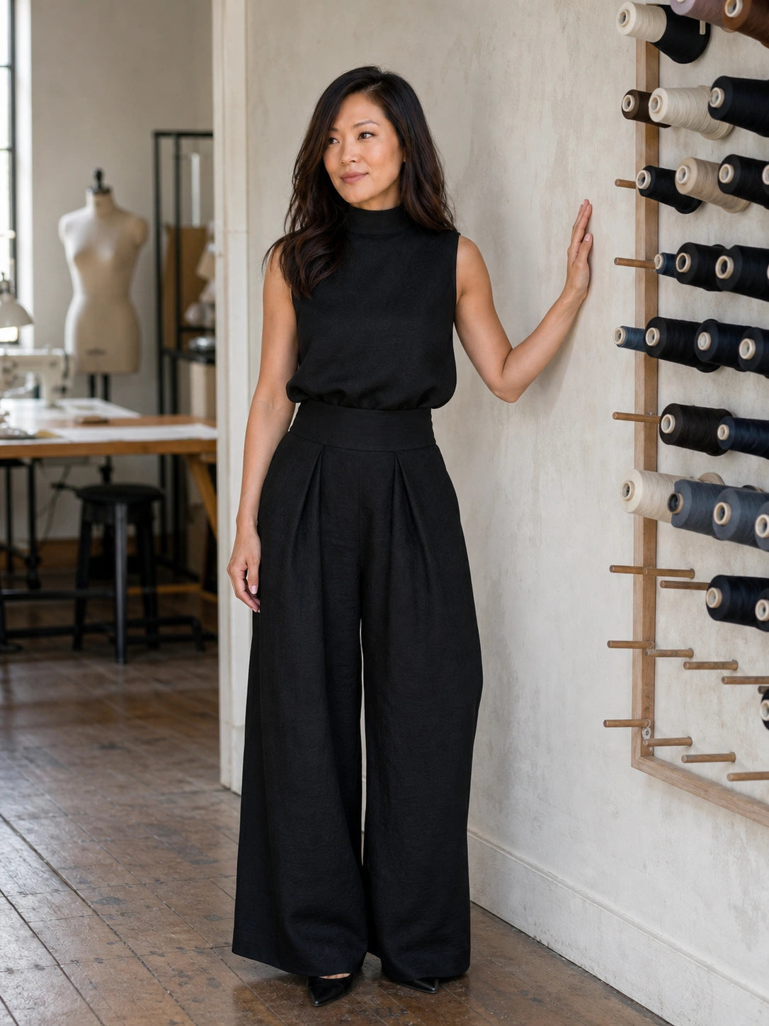 Montecito Mock-Neck Wide-Leg Two-Piece Set