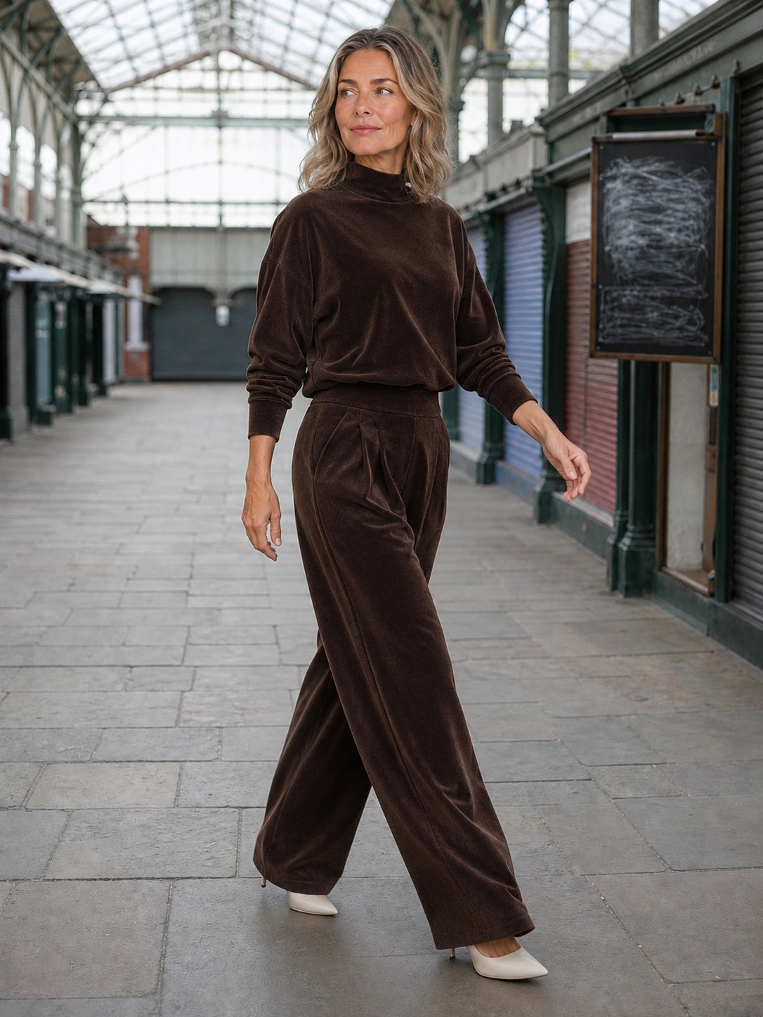Mendocino Mock-Neck Knit Two-Piece Set