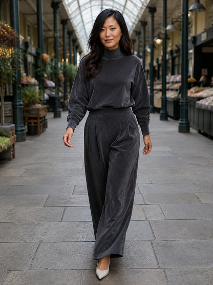 Mendocino Mock-Neck Knit Two-Piece Set