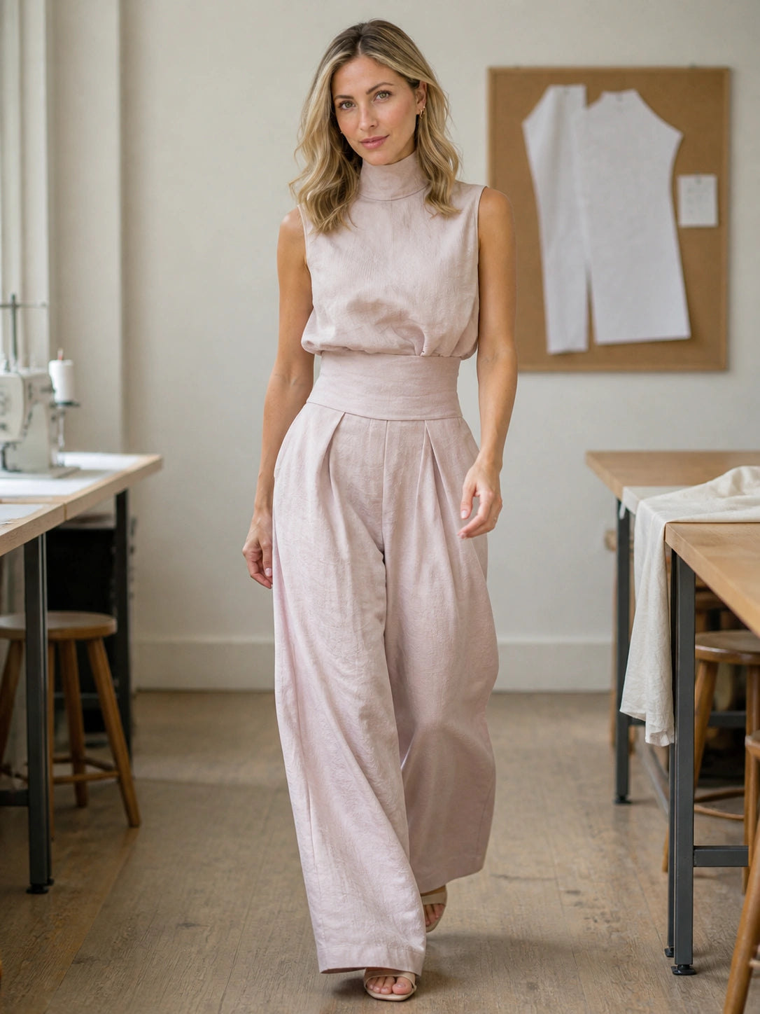Montecito Mock-Neck Wide-Leg Two-Piece Set