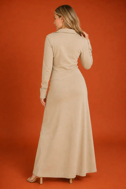 Newport Quarter-Zip Maxi Dress