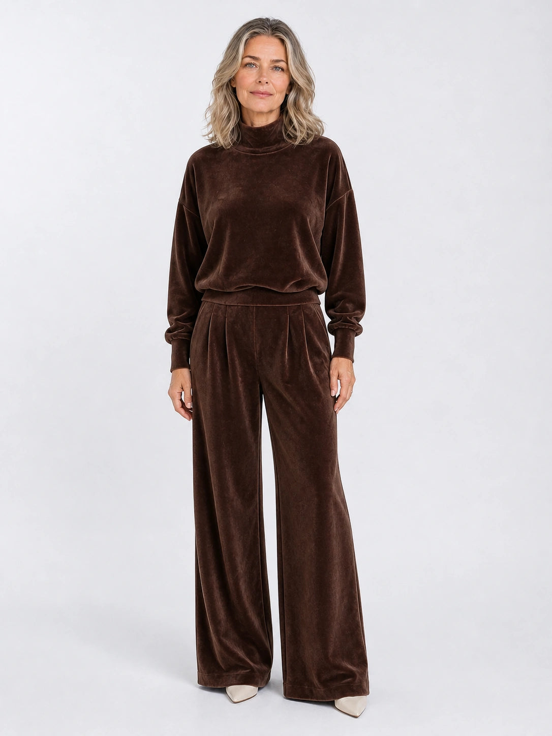Mendocino Mock-Neck Knit Two-Piece Set