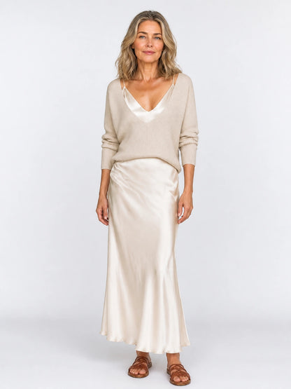 Cascais Satin Slip Two-Piece Set