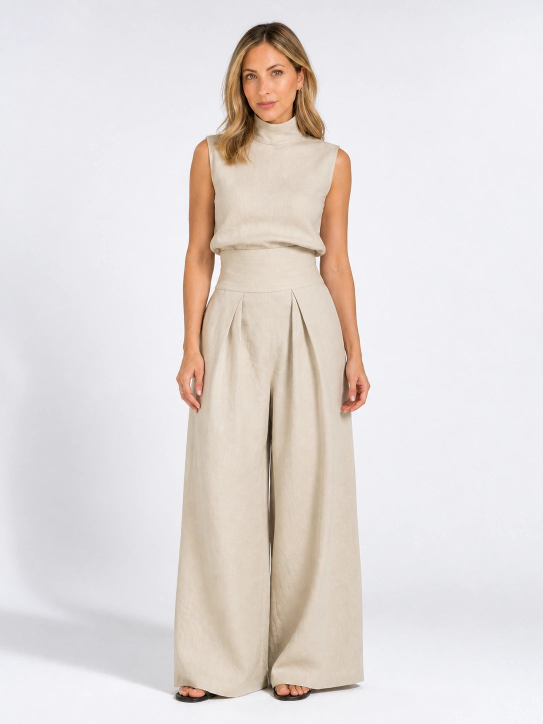 Montecito Mock-Neck Wide-Leg Two-Piece Set