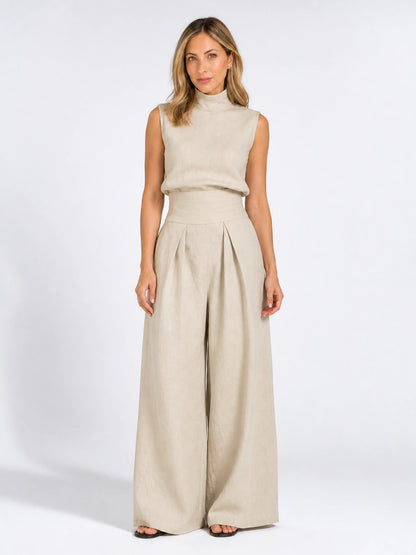 Montecito Mock-Neck Wide-Leg Two-Piece Set